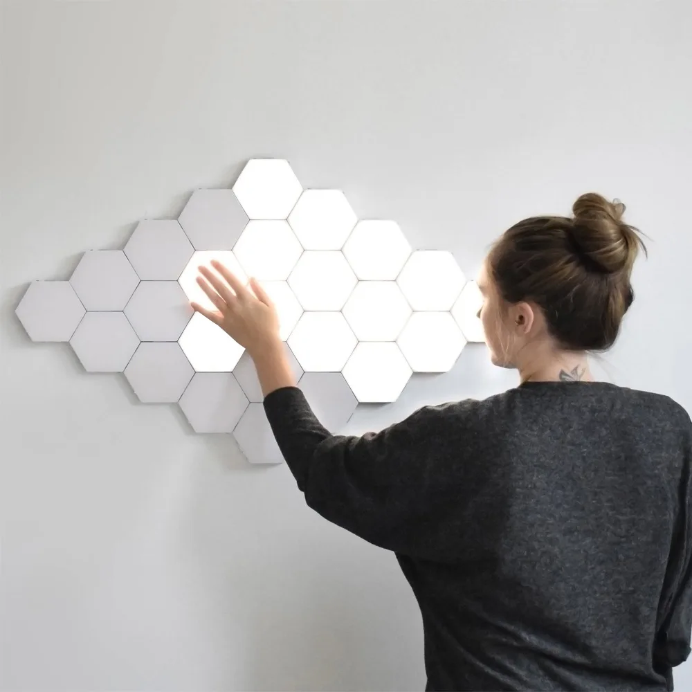 

Quantum lamp led modular touch sensitive lighting Hexagonal lamps night light magnetic creative decoration wall lampara