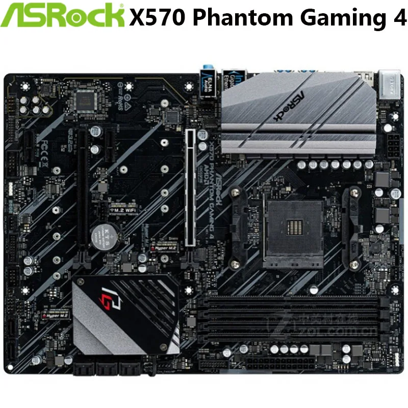 Billig ASRock X570 Phantom Gaming 4 Motherboard Buchse AM4 DDR4 128G SATA3, 2 Ultra M.2 USB 3,1 VGA Desktop ATX Computer Neue