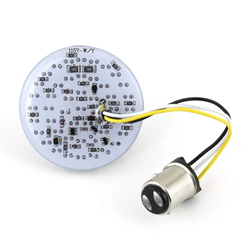 3 1/4 дюйма LED Светодиодный набор поворотных сигналов плоского стиля передний оранжево-белый сигнальный светильник 1157 для Harley Davidson Electra Glide Road King