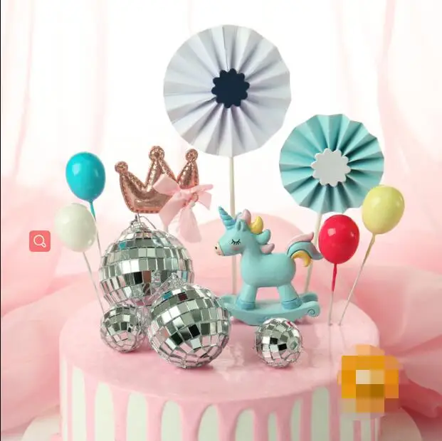 Лидер продаж новинка 2021 зеркальный шар диско украшение торта предметы мебели