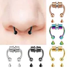 Сплав поддельных магнитных Подкова многоразовые бары подарки на свадьбу, день рождения, не пирсинг кольцо для вечерние модные унисекс нос кольцо