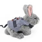 Новинка 2021, небольшой клетчатый костюм с кроликом для домашних животных, шлейка для одежды, жилет, нагрудный ремень, поводок, съемная веревка для улицы