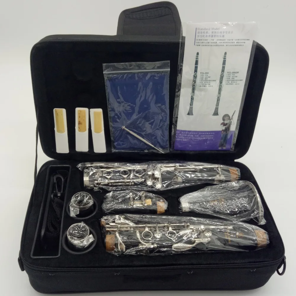 Китайский промежуточный ученический Bb кларнет 17 ключей с аксессуарами