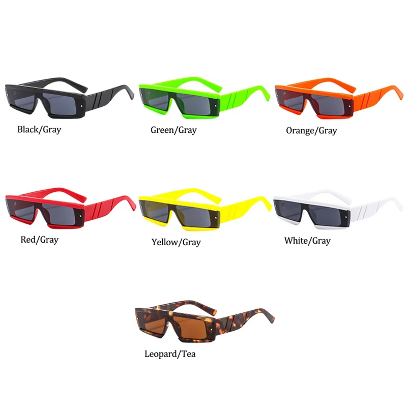 

Vintage Green Rectangle Sunglasses Women Popular Fashion Colorful Square Sun Glasses Men Small Frame Retro Shades UV400