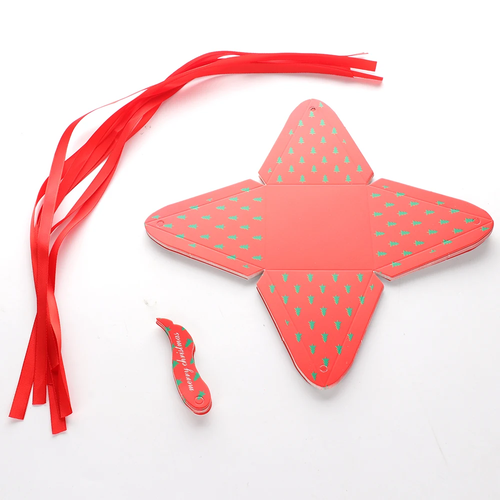 30 шт./лот бумажный подарочный пакет переноска для рождественской елки конфет