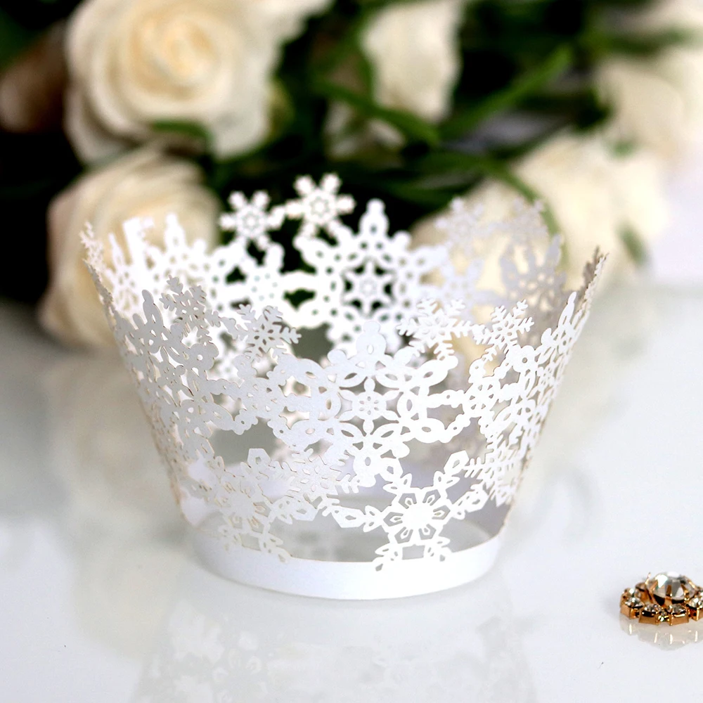 12pcs/lot Little Vine Lace Laser Cut Cupcake Wrapper Liner Baking Cup Hollow Paper Cake DIY Fondant | Дом и сад
