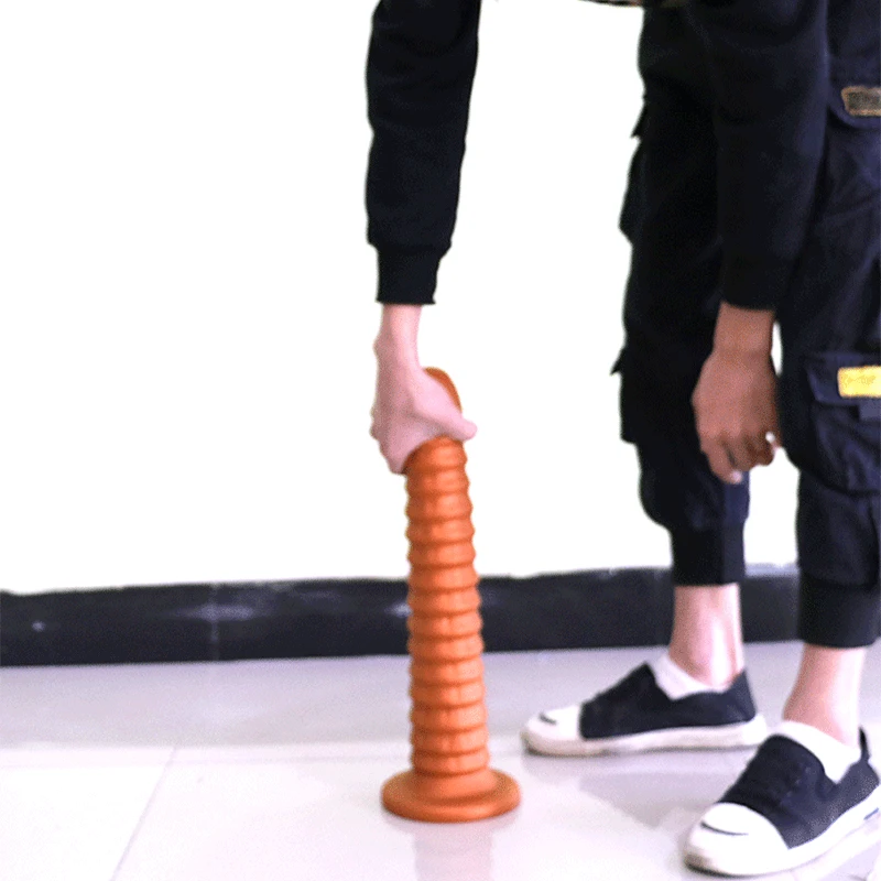 Огромная очень мягкая анальная пробка из жидкого силикона для простаты спуска