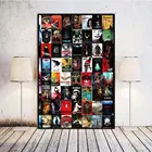 Лучшие постеры из фильмов ужасов коллаж Печать на холсте настенное искусство Современное искусство на стену растягивающаяся галерея холст печать на холсте