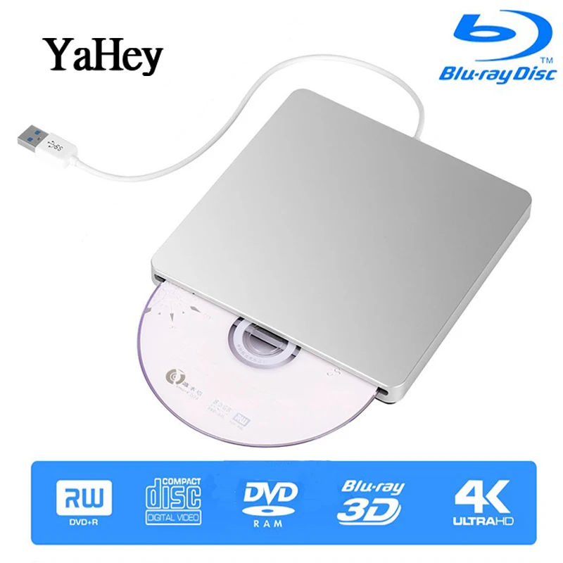 Доставка из Европы USB 3 0 Blu Ray BD RW плеер слот нагрузки внешняя DVD горелка Bluray привод