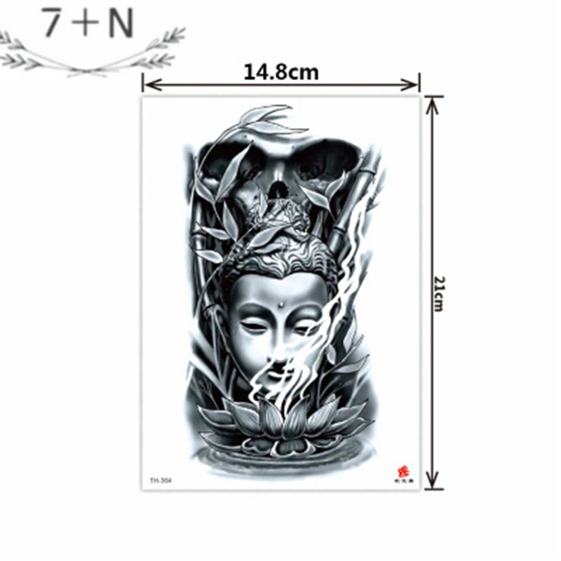 

1pcs 7+n A variety of black flower arm tattoo stick waterproof environmental lasting half arm cool black color tattoo stick