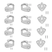 12 sets marine grade stainless steel boat hook wall mounted coat hat robe hook maximum corrosion resistance and long term use