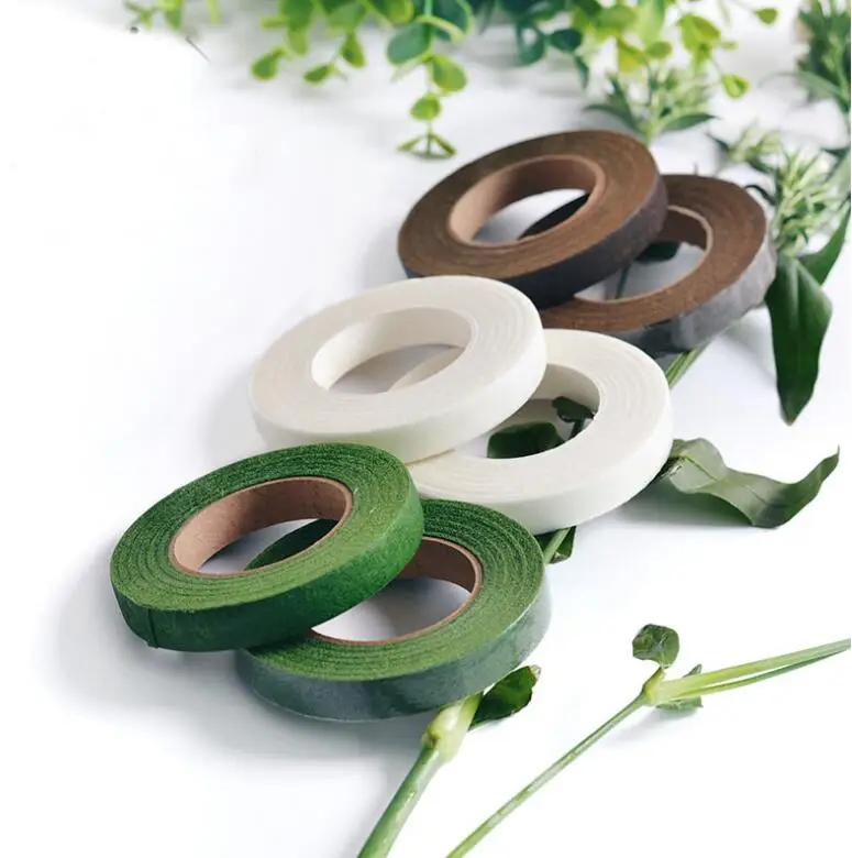 Самоклеящийся цветочный букет искусственная Цветочная оболочка зеленые ленты