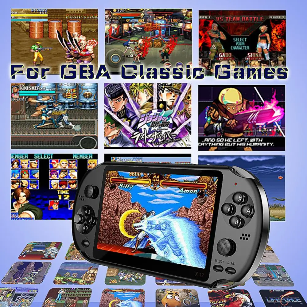 Портативная игровая консоль X12 для видеоигр 1000 + PSP ретро двойной джойстик-качалка