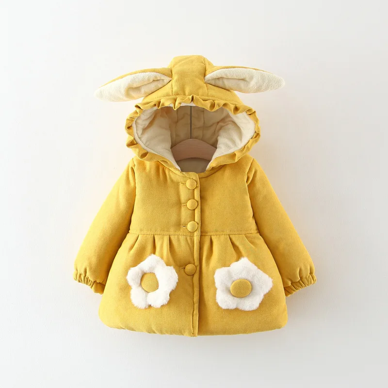 Детская зимняя куртка 2019 г. новое однотонное вельветовое хлопковое пальто с