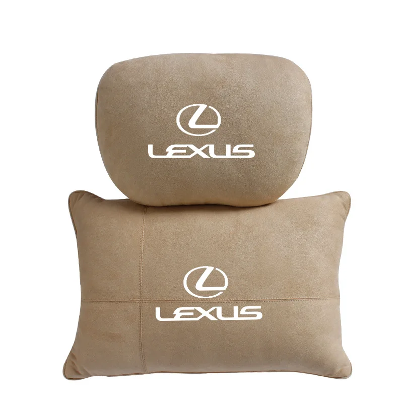 

For Lexus RX270 RX350 ES330 ES350 NX200T CT200H GS350 LX570 NX300 Car Comfort Suede Neck Care Waist Pillow Interior Accessories