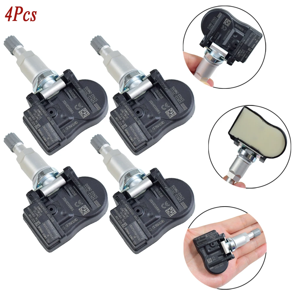 4 шт. датчик давления в шинах TPMS системы мониторинга 52933-3N100 529333N100 433 МГц для Kia Sorento