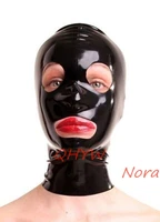 sexy design women full face mask handmade latex hood open eye and nose holes fetish customize size wonder cosplay costume