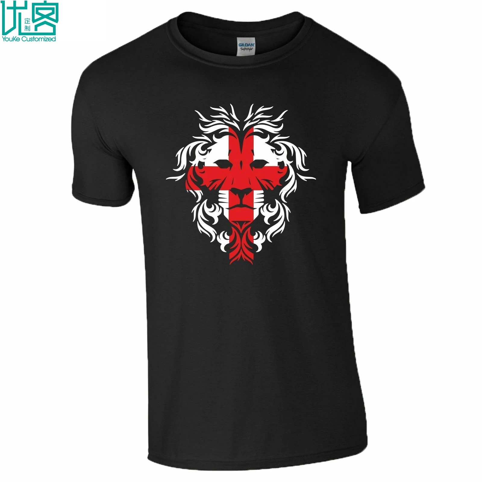 Англия лев Король тренажерный зал животных ММА Лето Мужчины Дети Топ Футболка 2019
