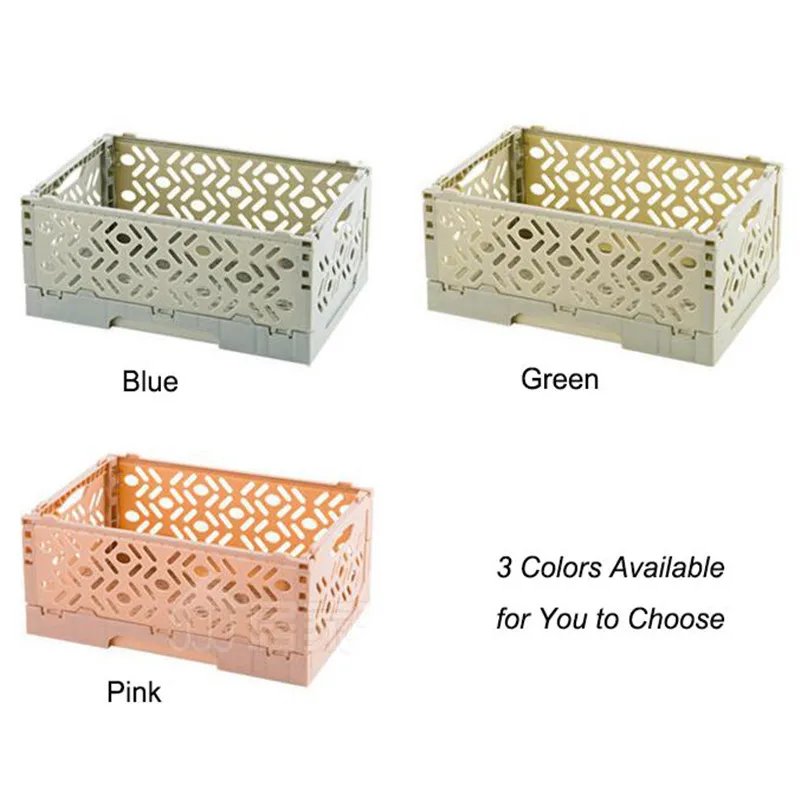 

Fold Storage Basket Plastic Storage Container Box Home Use Storage Basket Food Clothes Storage Boxes
