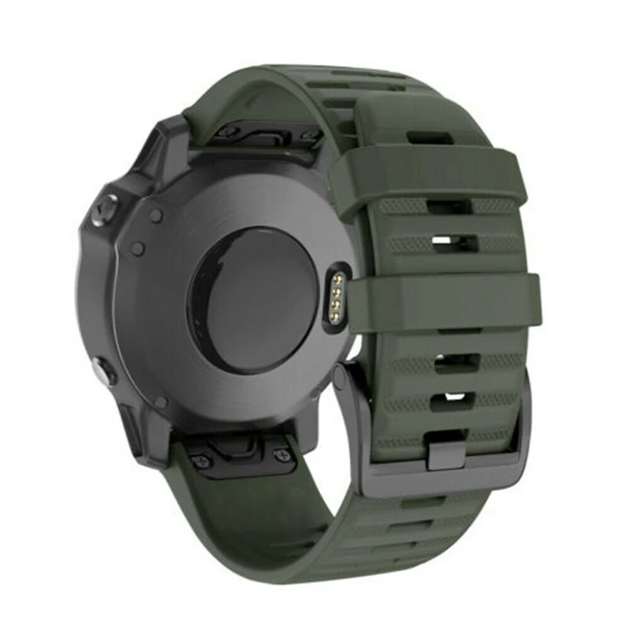 Ремешок силиконовый для Garmin Fenix 6X 6S 6 5X 5 Plus 3 3HR S60 Forerunner 945 22 мм | Наручные часы