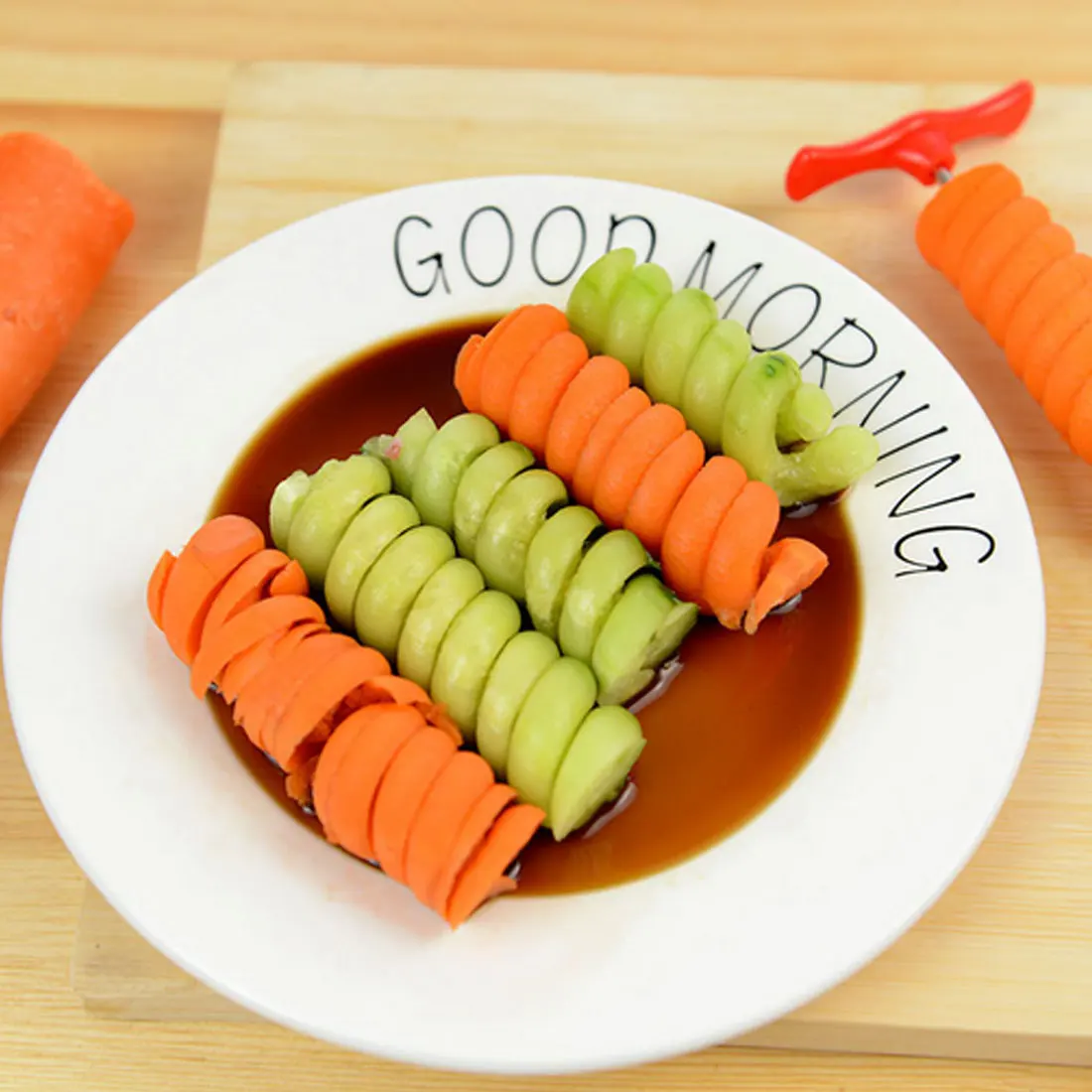 Vegetables Spiral Knife Carving Tool Potato Carrot Cucumber Salad Chopper Manual Screw Slicer Cutter Spiralizer |