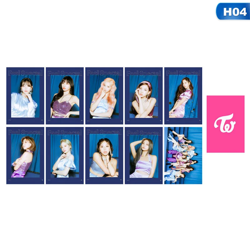

10pcs/set KPOP TWICE Album Feel Special Lim Na Yeon Tzuyu Mina Double-sided LOMO Card Photo Greeting Small Card