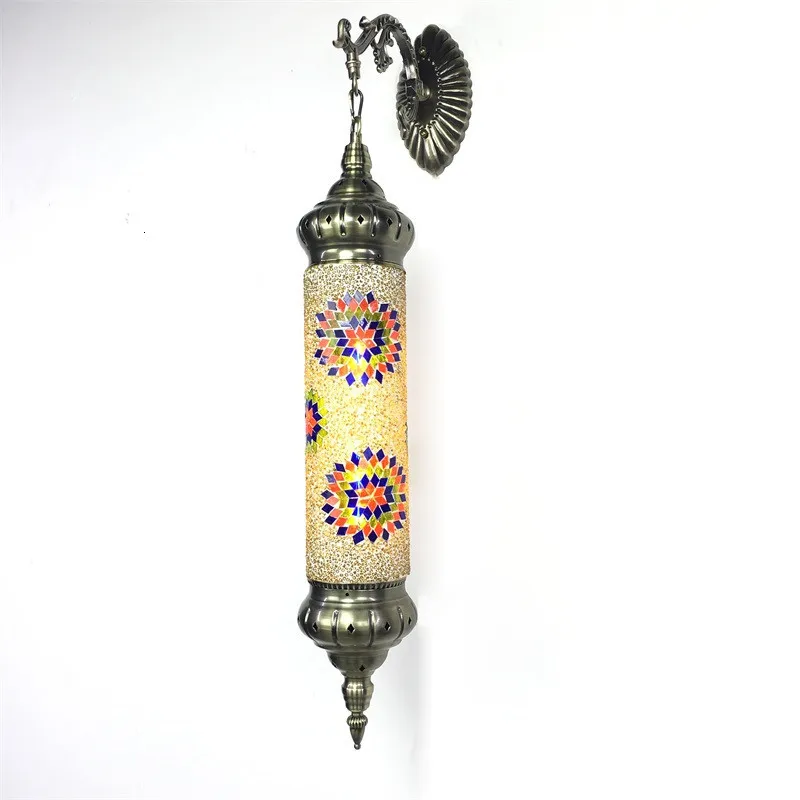 Новый Средиземноморский стиль арт-деко Турецкая мозаика настенный светильник