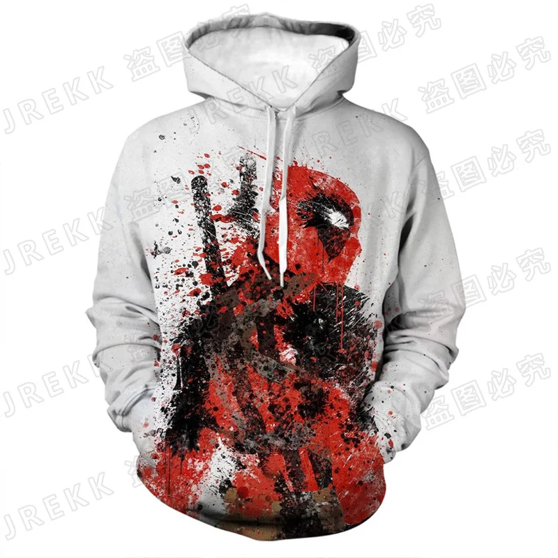 Повседневные детские толстовки комиксов Marvel Дэдпул новая модная мужская одежда