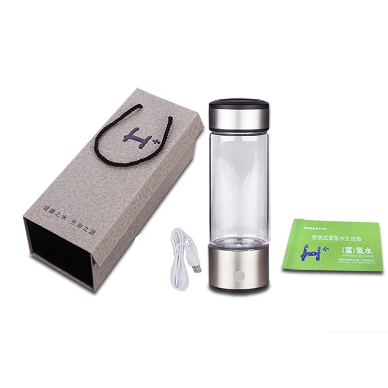 

350ML Portable Hydrogen Generator Cup Water Filter Ionizer Pure H2 Rich Hydrogen alkaline Bottle Electrolysis Drink Hydrogen