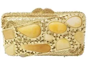 CBG833175-2 Boutique De FGG женский клатч Кошелек вечерняя сумочка Клатчи роскошный синий бирюзовый агат камень кристалл минодьер сумка свадебная сумочка - Цвет: CBG833175-2