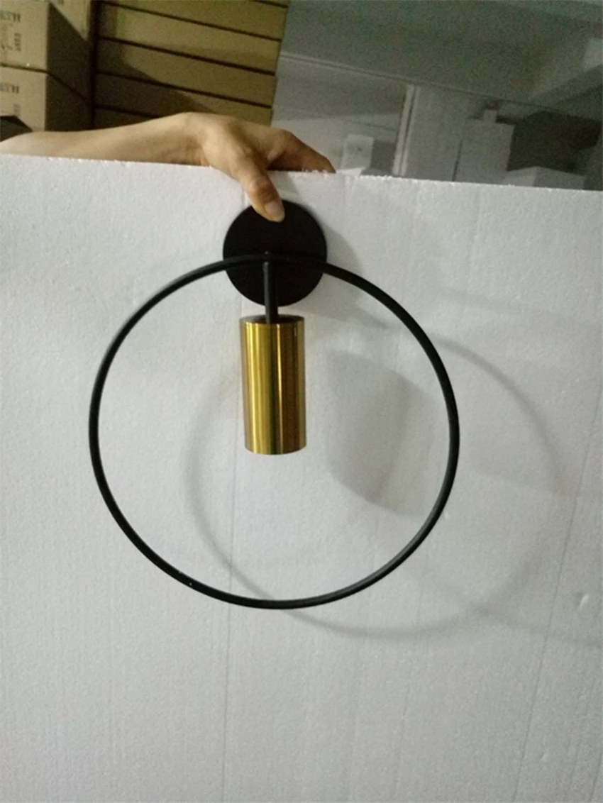 Настенные светильники в скандинавском стиле круглая современная лампа для