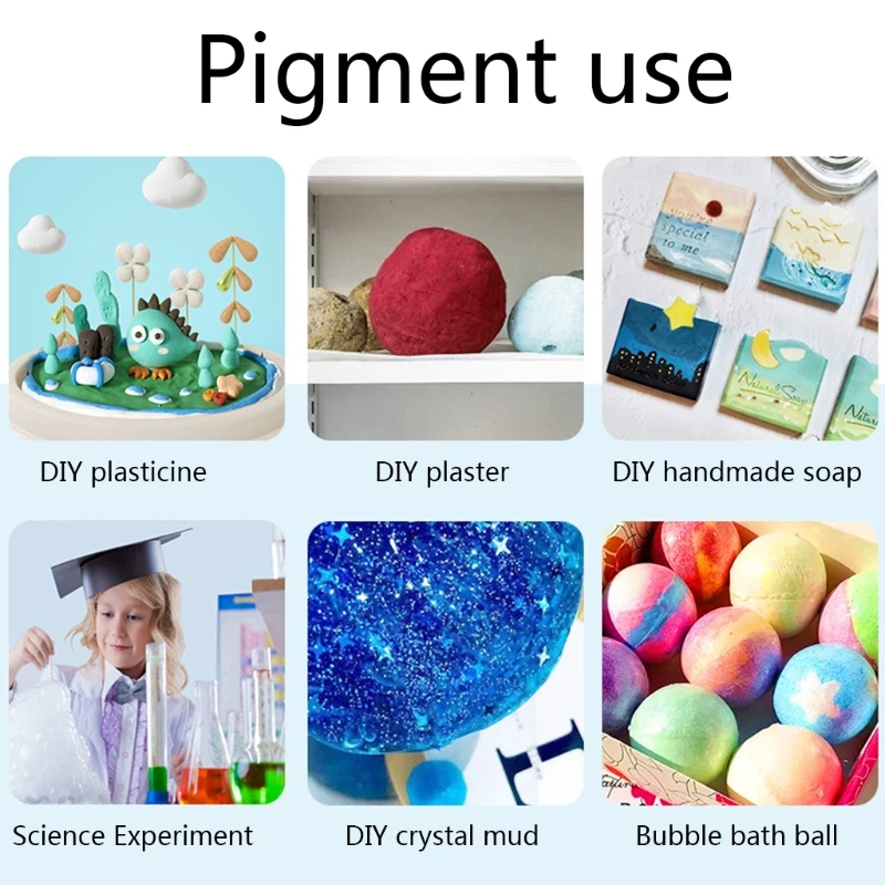 

XX9C Pure Water-based Crystal Epoxy Pigment Children's Handmade Soap Diy Slime Water-based Pigment 10ml 24 Colors