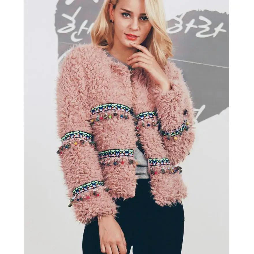 Женская куртка из искусственного меха искусственный мех ягненка плюшевая парка