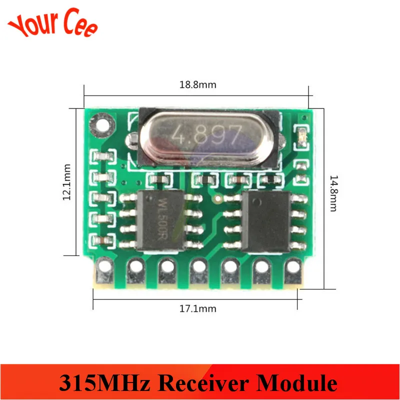 315 МГц/433 МГц модуль декодирования приемника Беспроводная плата PT2272 тип обучения