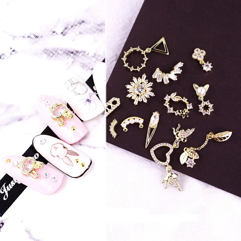 Высокое качество цепочка для ногтей циркон кулон с микро алмазом