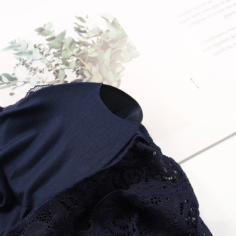 

Women Bras Sexy Wire Free Padded Lace Gathered Bra Briefs Set Lace Hollow Panties Seamless Lingeries Comfort Suits