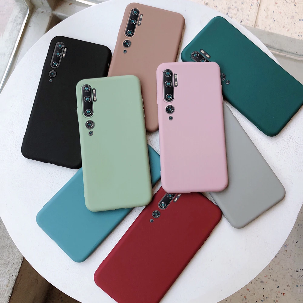 Чехол для xiaomi mi note 10 lite pro чехол оболочка крышки etui тонкий матовый Мягкий ТПУ