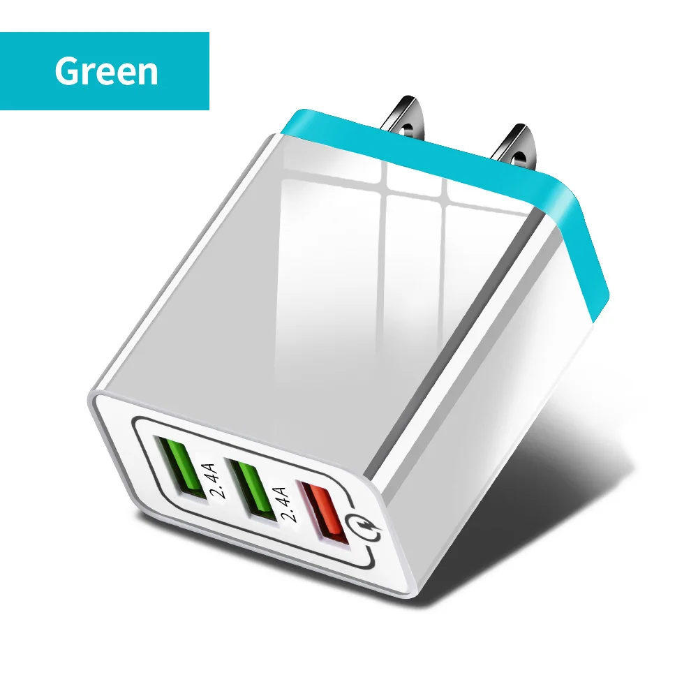 Marjay Quick Charge 3,0 USB зарядное устройство 30 Вт QC3.0 QC турбо Быстрая зарядка мульти разъем зарядное устройство для мобильного телефона для iPhone samsung Xiaomi - Тип штекера: Blue US Plug