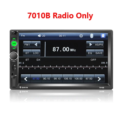 Radio Only Автомагнитола Podofo 2 Din " Автомагнитола MP5 плеер 7010b Зеркало Ссылка сенсорный экран автомобильная стереосистема Bluetooth USB поддержка камеры заднего вида - Цвет: Radio Only