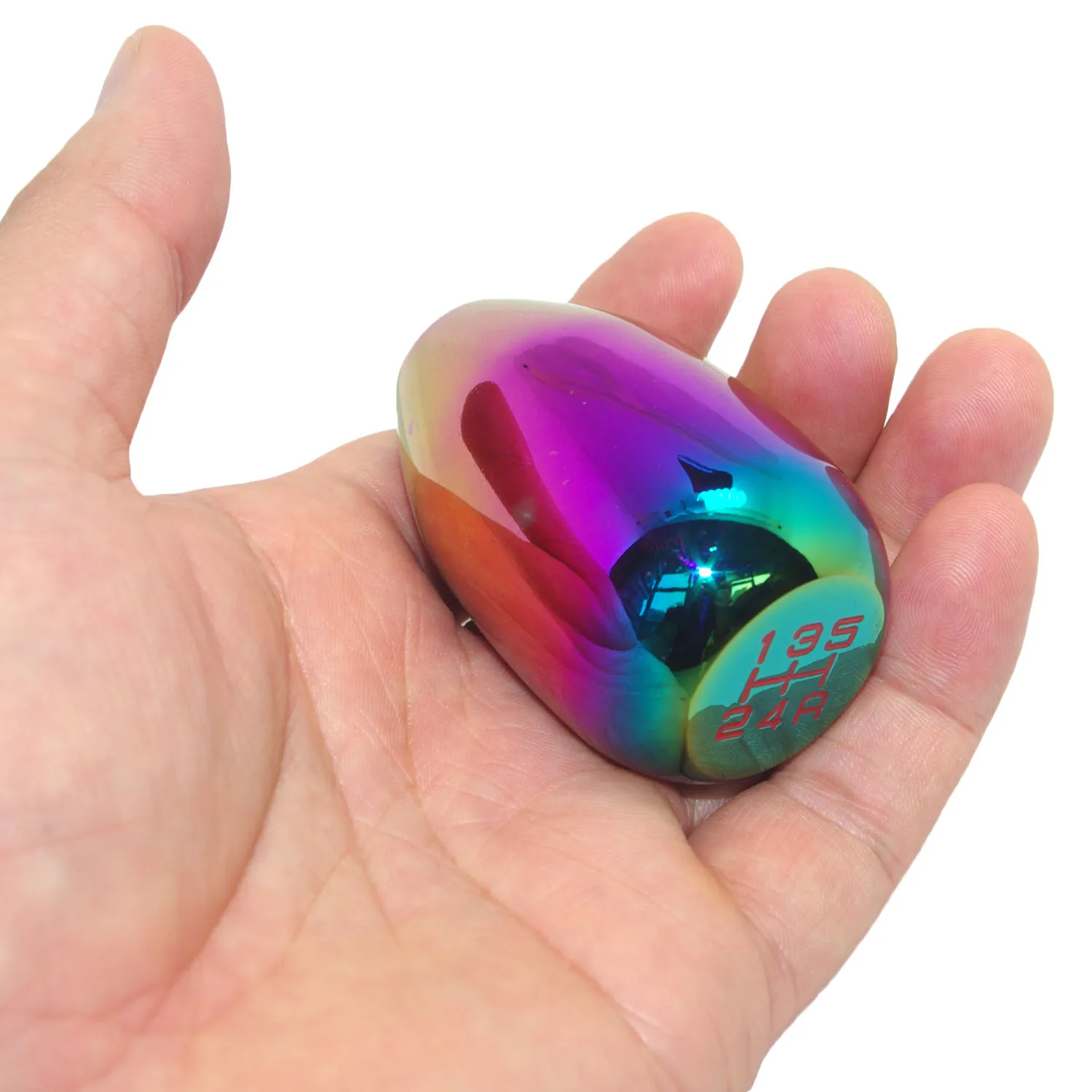 Ручка переключения передач Rainbow Chrome 5 скоростей M10 x 1 алюминиевый шарик для JDM Honda