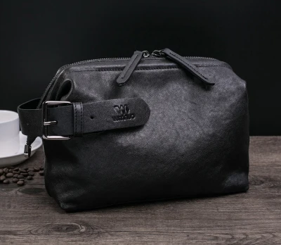 black sheepskin Wmnuo мужской брендовый Органайзер бумажники из натуральной кожи на молнии клатч Мужская коровья кожа Длинный удобный кошелек многофункциональная сумка для телефона - Цвет: black sheepskin