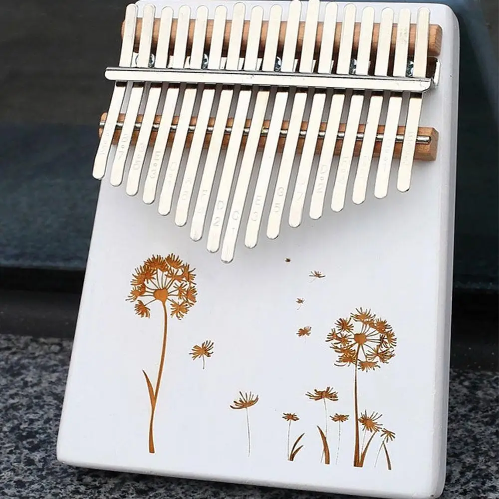 

Thumb Piano Kalimba 17 Wood Mahogany Calimba Body Instruments & Mbira Learning Hammer Book Musical Kalimba with E7J5