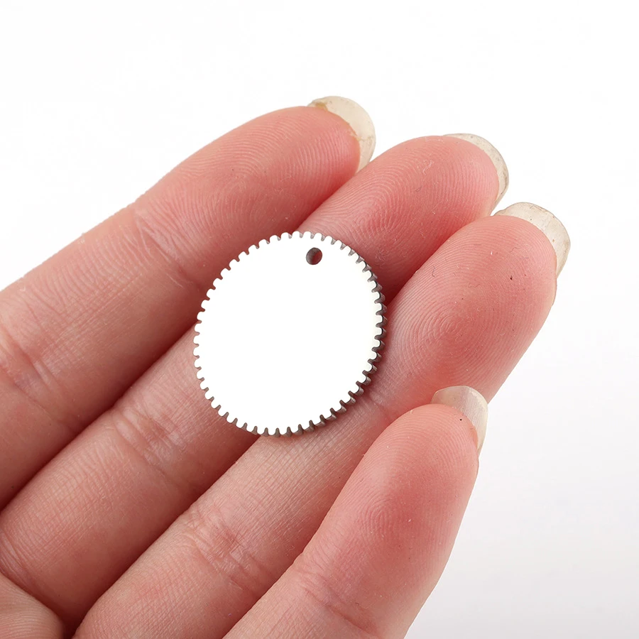 

20mm mirror stainless steel round gear mechanical punk gear pendant pendant DIY jewelry accessories