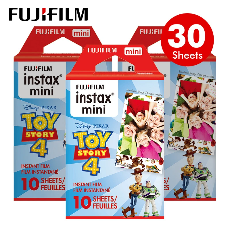 30 Sheets Подлинная Fujifilm Instax Mini 8 фильм История Игрушек 4 Fuji мгновенная фотобумага 10-50 листов For70 7s 50 s 90 25 SP-1 LOMO камеры - Цвет: 30 Sheets