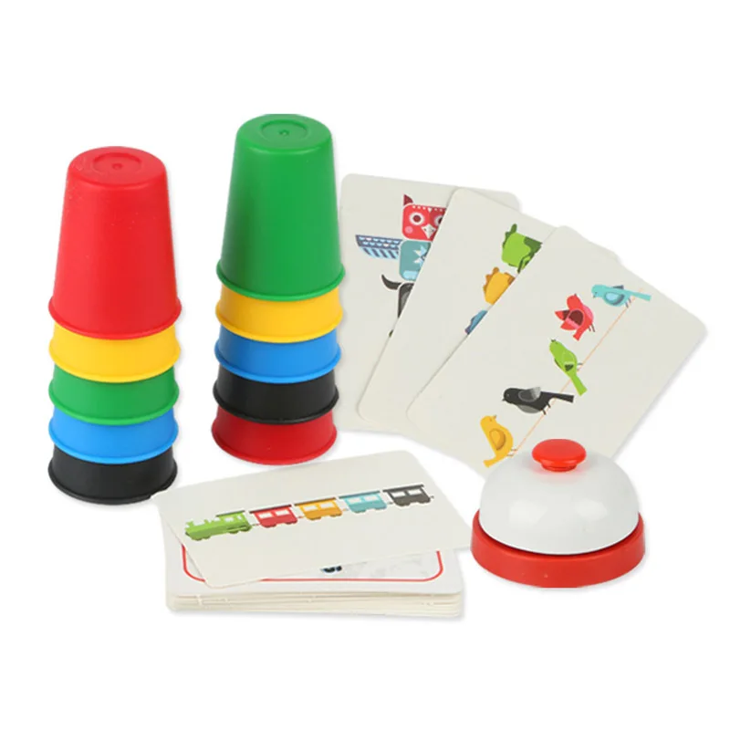 

Настольная игра, классический набор карточных игр, скоростные чашки и карты, детская Семейная Игра для помещений, семейные игры, домашние ве...