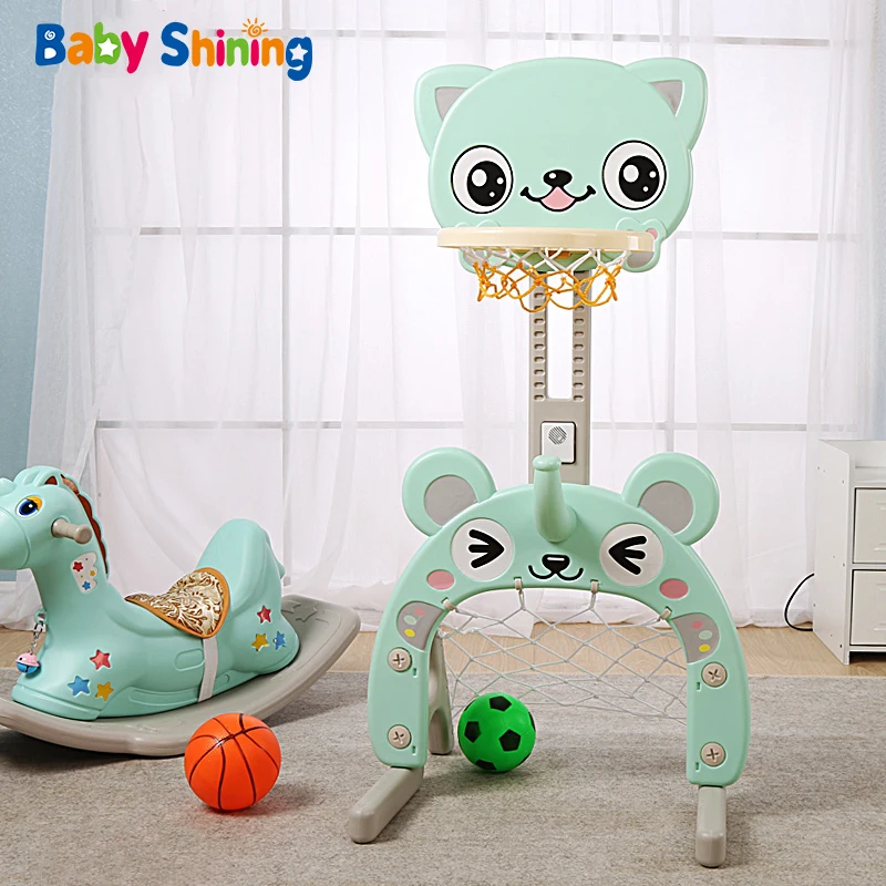 Baby Shining Toy Basketball Hoop Baby Sports Toys Basketball Stands Sports Kids Height Adjustable Kids Goal Hoop Baby Fit