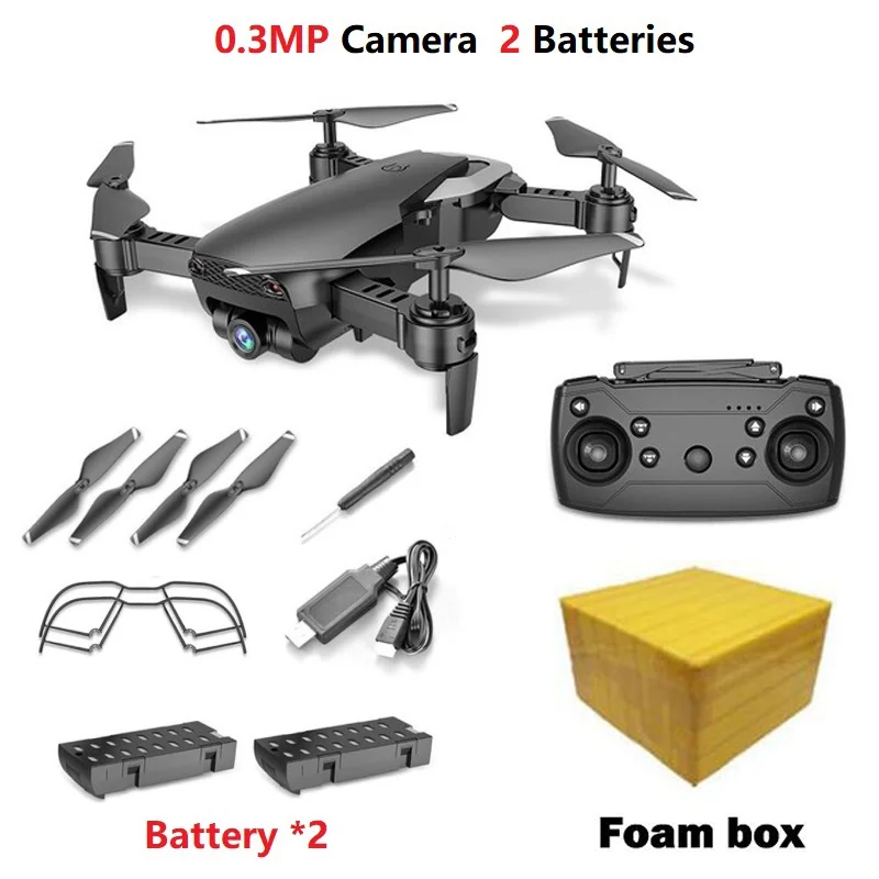 0.3MP BLACK 2B FB LAUMOX M69 RC Дрон с широкоугольной камерой 4K WiFi HD камера Складной Мини FPV Вертолет дроны VS VISUO XS809HW E58 Дрон - Цвет: 0.3MP BLACK 2B FB