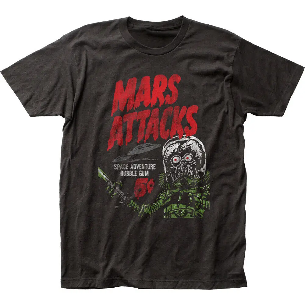 

Mars Attacks Space Adventure T Shirt Mens Licensed Movie Ufo Aliens Tee Black