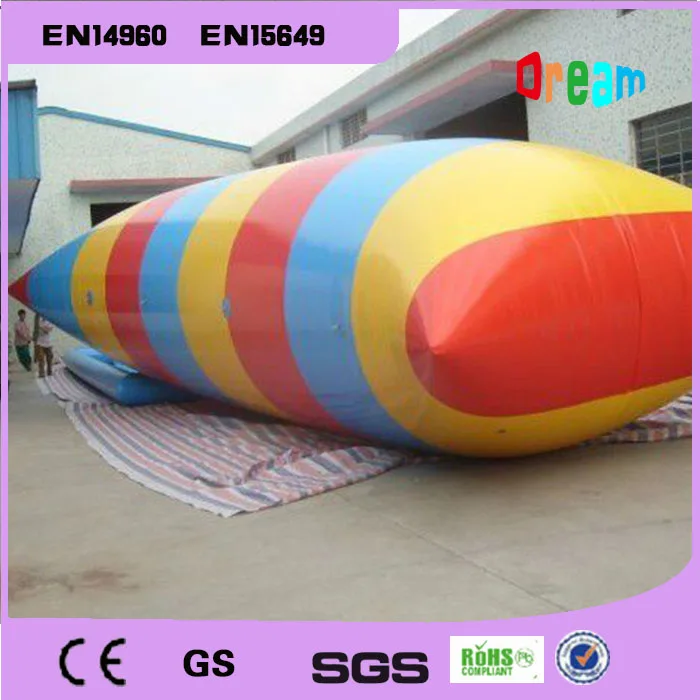 Free Shipping 6*2m 0.9mm PVC Inflatable Trampoline Water Pillo Blob Jump Jumping Bed On | Игрушки и хобби