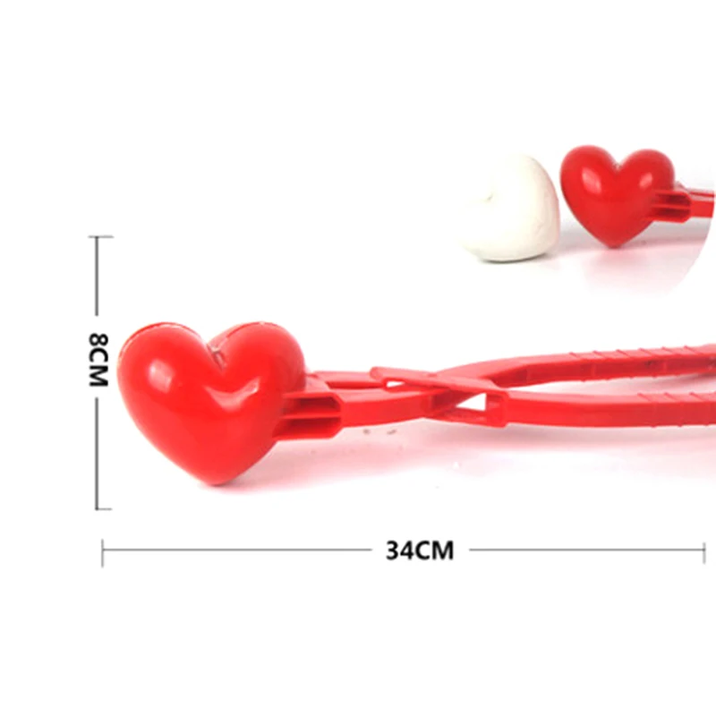 

Heart Shaped Snowball Maker Clip Winter Sand Ball Mold Plastic Clamp Kid Toy New